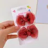 Pinza de lazo estilo coreano para niños, clip lateral lindo para niña, accesorios para el cabello, par de clips, tocado para niña pequeña, pinza para bebé