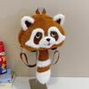 Mochila de Peluche de Mapache Pequeño Lindo Nueva Muñeca de Dibujos Animados Muñeca Bolso Cruzado Muñeca Panda Pequeño Bolso de Hombro