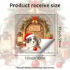 Pegatinas de pared navideñas cálidas y conmovedoras de gatos y perros, removibles y adecuadas para decorar las paredes del dormitorio y crear una atmósfera festiva