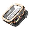 Adequado para Apple Watch 9 escultura a laser duas cores Double Row Diamond Shell Film integrado caso de relógio iwatch duas cores