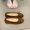 Zapatos Planos Bajos con Lazo Plateado para Mujer, Zapatos de Abuela de Ante con Suela Suave, Zapatos Mary Jane Vintage