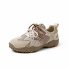 Nuevos Zapatos de Entrenamiento Moral con Suela Gruesa Otoño e Invierno 2025 para Mujer, Versátiles y Populares Zapatos Forrest Gump de Cuero Genuino, Zapatos Deportivos Casuales Tipo Papá, Cómodos