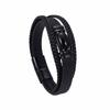 Amazon Explosiones Pulsera Multicapa Trenzada Blanca para Hombre Europea y Americana Ojo de Tigre Sencillo Acero Inoxidable Hebilla Imán