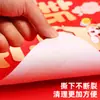Fita Adesiva Dupla Face de Papel Vermelho com Grade de Mola Alta Adesividade Decoração de Casamento Banquete Arranjo Fixação Adesiva Fita Dupla Face Fácil de Rasgar à Mão