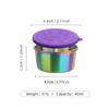 Copo de molho com tampa 304 de aço inoxidável Dipping Sauce Cup com tampa de silicone selado à prova de vazamento Fresh Sauce Cup Tempero Prato