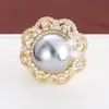 Exquisito y de Alta Gama Anillo Abierto de Girasol, Joyería de Anillo para Mujer de Cobre Puro de Moda de Gama Alta de Nicho, Artículo de Venta Caliente Transfronterizo