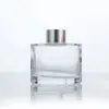 50ml Frasco de Rattan Sem Fogo para Aromaterapia Frasco Difusor Quadrado Transparente Frasco de Vidro Decorativo Frasco Vazio para Fragrância Frasco de Fragrância