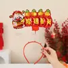 Diadema de Año Nuevo Festival de Primavera 2026, Juguetes para Niños de Buena Suerte Año del Caballo, Accesorios para Fotos, Globos, Globos de Papel de Aluminio para Puesto de Mercado Nocturno