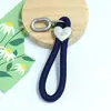 Huayang Cordón de Teléfono Tejido Floral Llavero Correa de Mano Anti-Pérdida Cadena de Teléfono Cuerda de Poliéster DIY Colgante Cruzado