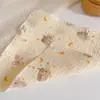 Toalla de Saliva para Bebé Algodón Puro Gasa de Cuatro Capas Toalla Cuadrada para Bebé Tipo a Toalla Suave para Niños Saliva de Recién Nacido