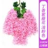 Decoración de Techo de Flores de Glicinia Artificial Glicinia Lila Flor Falsa Enredadera de Frijol Densa Fondo de Boda Tira de Flores