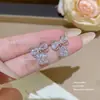 Pendientes de Moda de Aguja de Plata 925 con Cubos de Perla de Venta Caliente Pendientes Dulces de Nicho de Gama Alta Pendientes de Diseño Exquisito