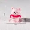 Paisaje en Miniatura Lindo Cachorro y Cerdo de Navidad Jugando en la Nieve Animales Pequeños Accesorios de Decoración DIY Mini Adornos de Escritorio