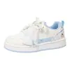 Zapatos Casuales Blancos HuiLi Versátiles Cómodos para Mujer Diarios Ligeros Suela Suave Mocasines Bloque de Color Estilo Académico Casual Transpirables Tenis