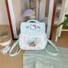 Mochila de Ombro Portátil de Pelúcia Gatinho Hello Kitty Coração de Menina Mochila Fofa de Rua Presente