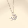 Collar de plata de ley con forma de espiga de trigo del Principito para mujer, diseño de nicho de lujo ligero, cadena de clavícula de alta gama, regalo de cumpleaños para novia