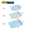 Conjunto de bandejas retangulares grandes nórdicas para uso doméstico, conjunto de xícaras de chá, bandeja de servir e prato de frutas de plástico moderno e criativo