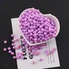 Pérola de Imitação ABS 6mm Alto Brilho Colorida Furo Reto Contas Soltas DIY Pulseira Colar Artesanal Material para Miçangas Acessórios