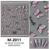 Nuevas Calcomanías para Uñas de Mariposa, Accesorios Decorativos Suaves y Portátiles, Calcomanías 3D en Relieve, Calcomanías para Uñas de Concha, Tridimensional