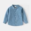 Camisa Casual para Niños Chaqueta de Manga Larga Nuevo Estilo Primavera y Otoño 2025 Camisa de Mezclilla para Niños Pequeños Chaqueta Delgada de Mezclilla para Bebé