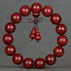 Directo de fábrica sándalo rojo hoja pequeña 2.0 material viejo lleno de sangre de Venus texto de sándalo pulsera de juego pulsera de madera 108 cuentas para hombres y mujeres