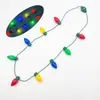 Colar Luminoso de LED Decoração de Natal Lâmpada Colar Brilhante 9 Luzes Lâmpadas Pequenas Coloridas Suprimentos Brilhantes para Festa