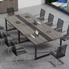 Mesa de conferência de escritório moderna minimalista, mesa longa, combinação de mesa e cadeira de escritório, bancada de treinamento para funcionários, mesa de negociação