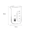 Vaso de Vidrio Espesado Resistente a Altas Temperaturas Vidrio de Borosilicato 5ml-5000ml Vaso Equipo de Enseñanza de Laboratorio Escolar