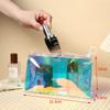 Bolsa con Cremallera Láser de PVC Hecha a Medida Gran Capacidad Impermeable Iridiscente Bolsa de Maquillaje Hecha a Medida de Alta Gama Bolsa de Almacenamiento Conveniente
