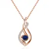 Estilo europeo y americano moderno, collar de moissanita de alta gama para mujer, joyería de plata de ley, diseño único, cadena para la clavícula, collar con colgante