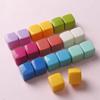 20mm macaron doce cor superfície brilhante tridimensional grande quadrado resina brincos remendo DIY jóias acessórios atacado