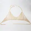 Top ZIZ nuevo bañado en oro, totalmente de pedrería, brillante - un accesorio de vestido moderno estilo europeo y americano
