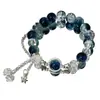 Pulsera Colgante Flujo Luna Galaxia Galaxia Explosiones Diseño de Estrella Femenina ins Pequeña Blanca Dulce Pulsera de Novia