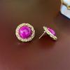 Pendientes de plata de ley vintage de estilo antiguo medio, pendientes sencillos de nicho retro de estilo cortesano, pendientes de lujo de alta gama al por mayor
