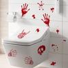 WSQT 50000 - Pegatina para ventana de cristal con diseño de calavera roja con sangre para el día santo, ideal para sala de estar, fiesta en casa o cualquier otra ocasión.