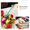 Cuchara Mezcladora de Mango Largo para Postres y Té con Leche, Cuchara para Café de Acero Inoxidable 304, Cuchara Mezcladora de Mango Largo para Postres y Té con Leche, Uso Doméstico