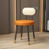 Taburete Pequeño para Uso Doméstico, Moderno y Sencillo, Banco de Moda, Silla de Repuesto para Sala de Estar, Taburete Redondo con Respaldo, Taburete Robusto para Sofá para Adultos