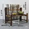 Produtos de bambu tela de cerca de bambu cerca pequena cerca de bambu roxo suporte de tela mesa de chá japonesa decoração criativa para jardinagem enfeites