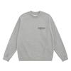 Esenciales Hhh Fog Estampado de Velour de Doble Línea Silicona en Relieve Sudadera Unisex de Peso Pesado Cuello Redondo Otoño e Invierno Moderna