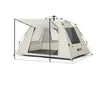 Tienda de campaña para acampar al aire libre, para pasar la noche, impermeable, plegable, portátil, equipo de camping completo, pegamento negro engrosado, artículo predeterminado automático