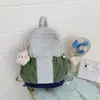 Mochila de Color Contrastante Empalmado Estilo Ins Grande y Pequeña Casual Versátil Nueva Ligera para Viajes y Commuting