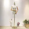 Adereços de modelo de loja de roupas femininas de meio comprimento Mesa humana Vestido de noiva high-end Corpo humano falso de corpo inteiro Estilo coreano Moldura de modelo de janela feminina