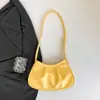Bolsa feminina de ombro e transversal de alta qualidade estilo coreano, bolsa plissada nuvem trendy ins 2026, bolsa baguette vintage de axila