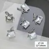 Uña Larga con Forma de Arco Recto Accesorios de Aleación Plata Lateral Montón de Dulces Taladro Joyería para Uñas Decoración para Uñas Postizas Taladro