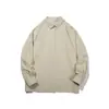 Camisa básica versátil de color liso casual para niñas en primavera y otoño, camisa de trabajo para hombres, camisa de manga larga para hombres, estilo retro japonés moderno