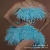 Vestido de Malla Verde con Pedrería para Mujer, Dos Piezas para Baile, Club, Performance, Cosplay, Fantasía Europea y Americana