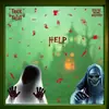 Decoraciones de Halloween Fantasma Femenino Creativo Manchado de Sangre Pegatinas Estáticas de Adhesión Atmósfera de Terror Huella de Mano de Sangre Parca Pegatinas para Vidrio Venta al por Mayor