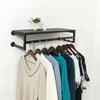 Perchero de Hierro Perchero de Exhibición para Tienda de Ropa Perchero de Pared Perchero de Pared Colgador Lateral