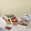 Caixa de Madeira para Salada de Frutas para Levar, Marmita Descartável de Grau Alimentício, Caixa de Embalagem, Caixa de Embalagem Descartável