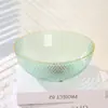 Tigela de Cristal Transparente Prato de Frutas Sala de Estar Casa Mesa de Centro Prato de Exibição de Lanches Prato de Frutas Secas Tigela de Salada de Frutas e Legumes